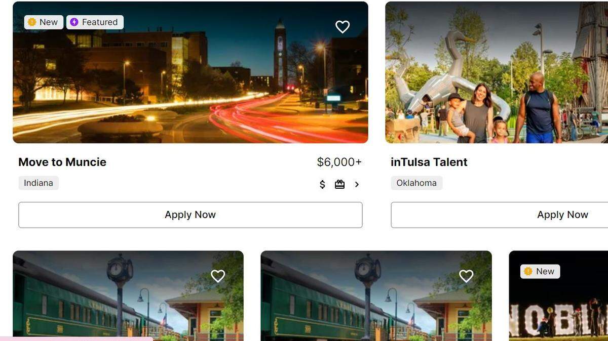 Makemymove.com is an online directory of cities and towns that are paying people to relocate there. One is Topeka, which gives remote workers $10,000 toward the purchase of a home in Shawnee County.