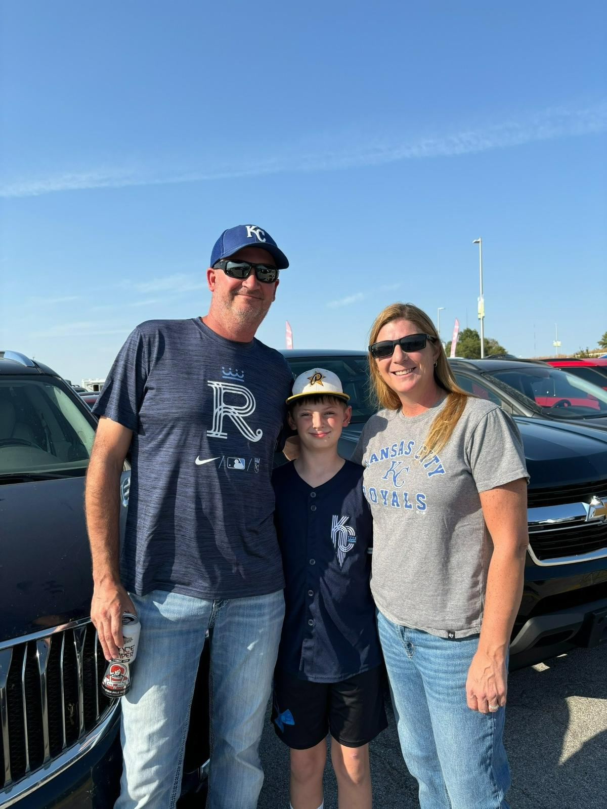 10-year-old Boone Wolf came with his parents from more than five hours away in northern Kansas to see the Kansas City Royals play the Yankees on Wednesday.