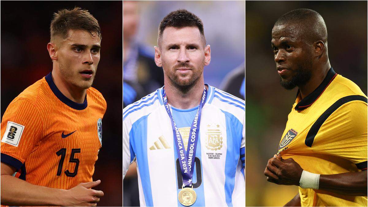 Teams at the 2026 World Cup in Kansas City will include (left to right) Netherlands, Argentina and Ecuador.