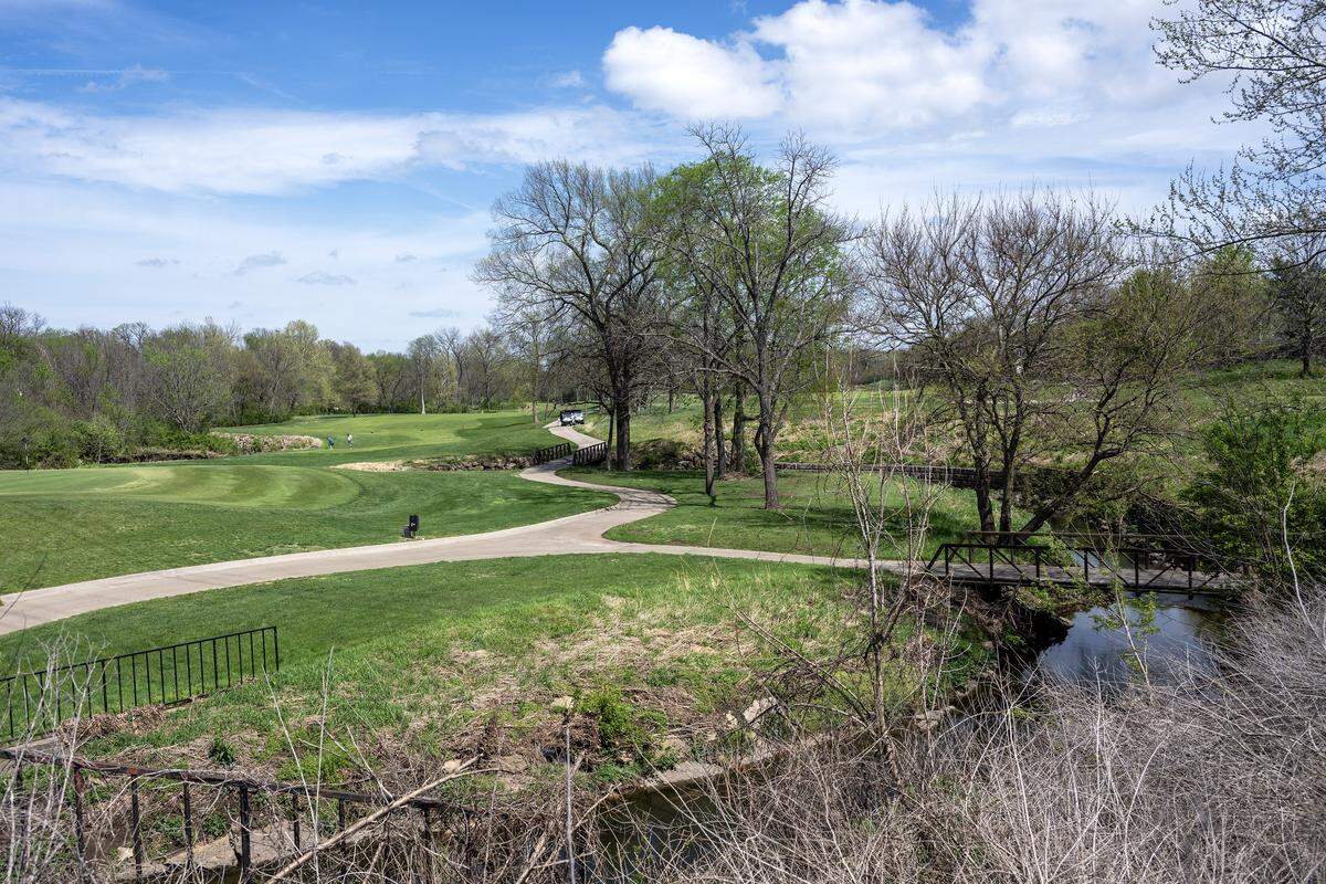 Negro Creek flows along Ironhorse Golf Club on Monday, April 13, 2026, in Leawood.