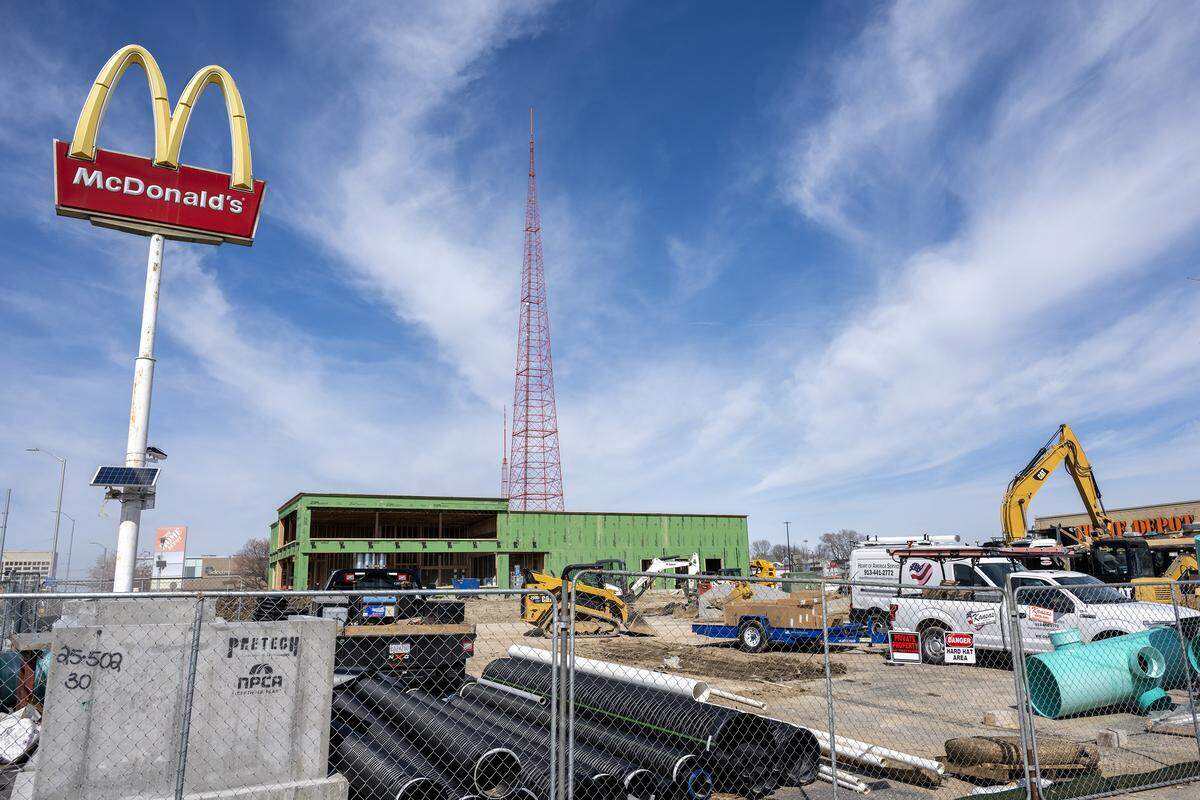 McDonald's restaurant at 3306 Main St. is seen under construction along Main Street on Thursday, March 12, 2026, in Kansas City.
