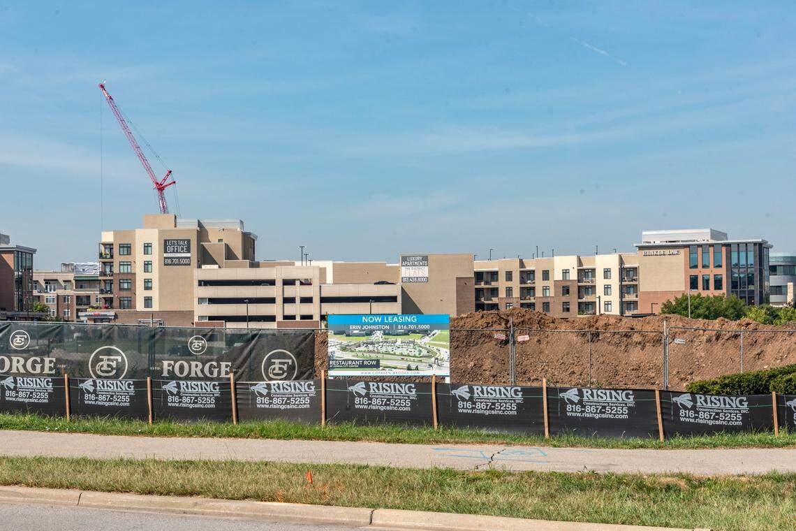 Developers recently broke ground on Restaurant Row in Lenexa City Center, which will house four restaurants and offices.