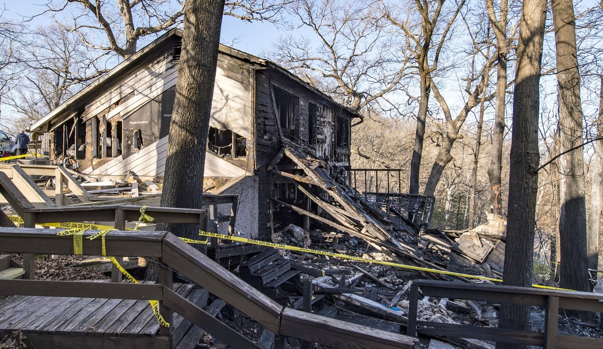 The home where the four Otto children died early Thursday morning in a house fire in Lake Ozark, Mo.