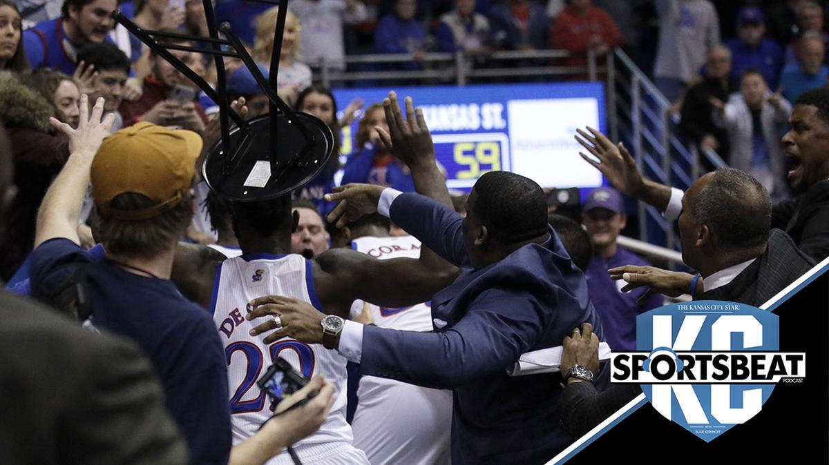 Kansas was on its away to a blowout of Kansas State when the game turned ugly at the end.