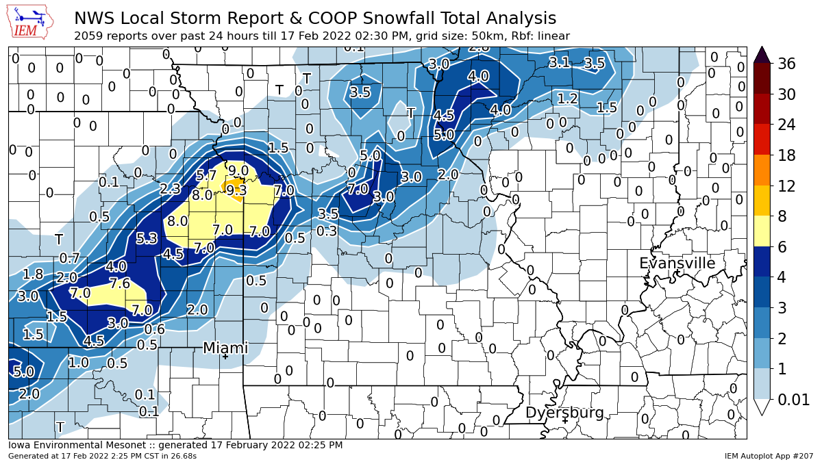 Snow has come to an end in parts of the Kansas City. The winter storm blanketed Kansas City with more than 9 inches of snow in some areas. Others locations saw more modest amounts..