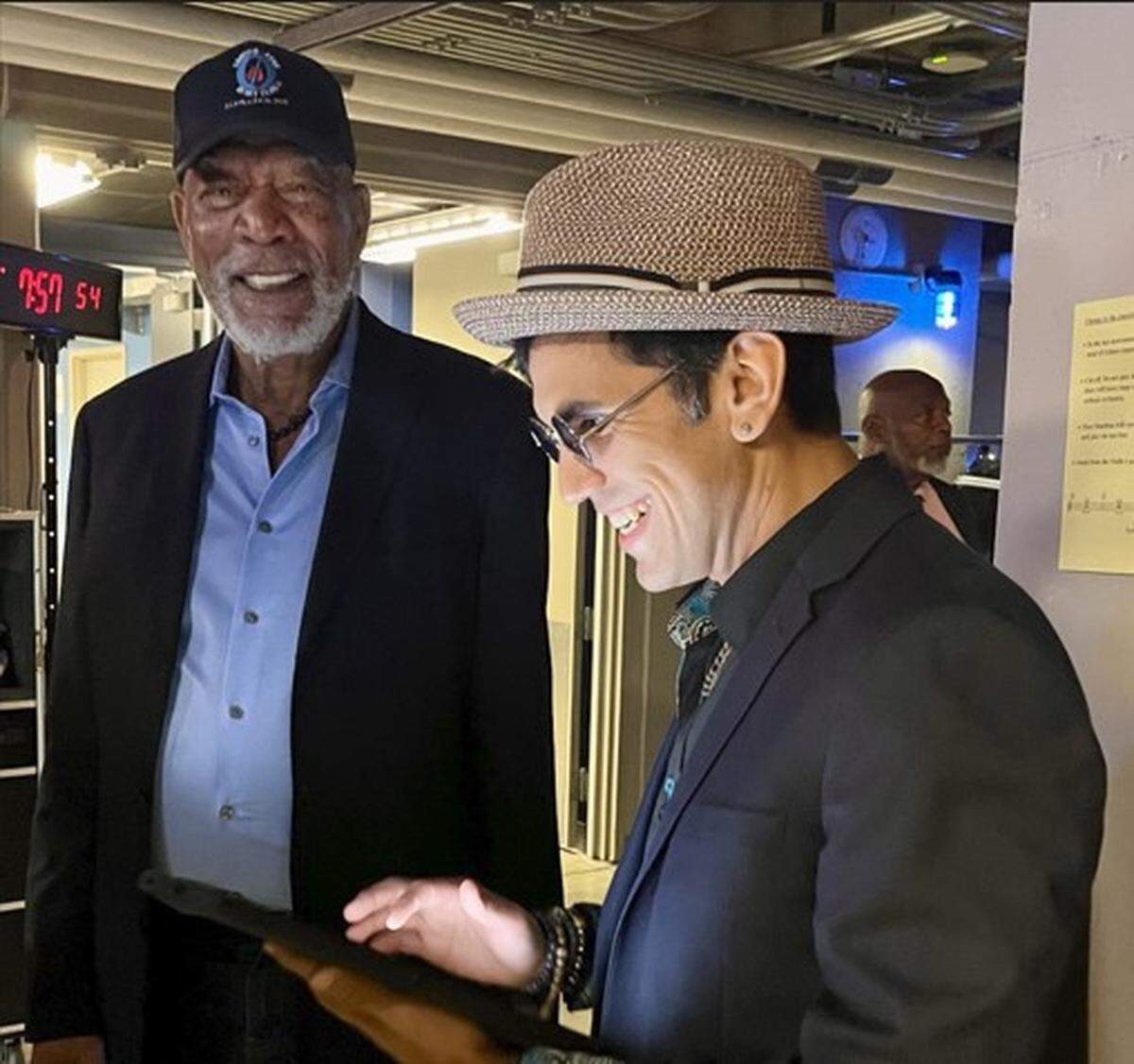Morgan Freeman, the star of the show, greeted Ryan Marquez by saying, “So, you’re the hero.”