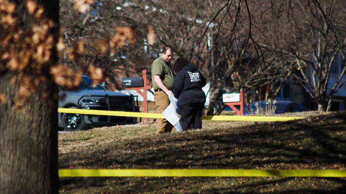 Law enforcement officers were at the scene of a shooting in the 4400 block of NW 50th Street near Riverside on Friday, Feb. 28, 2025.