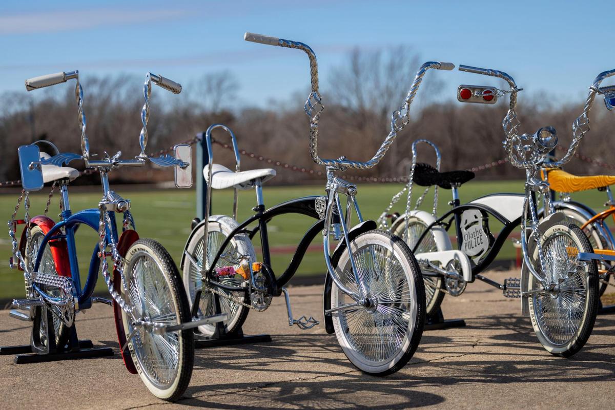 Students in the Olathe school district have built several custom, flashy lowrider bikes, with chrome embellishments and velvet seats.