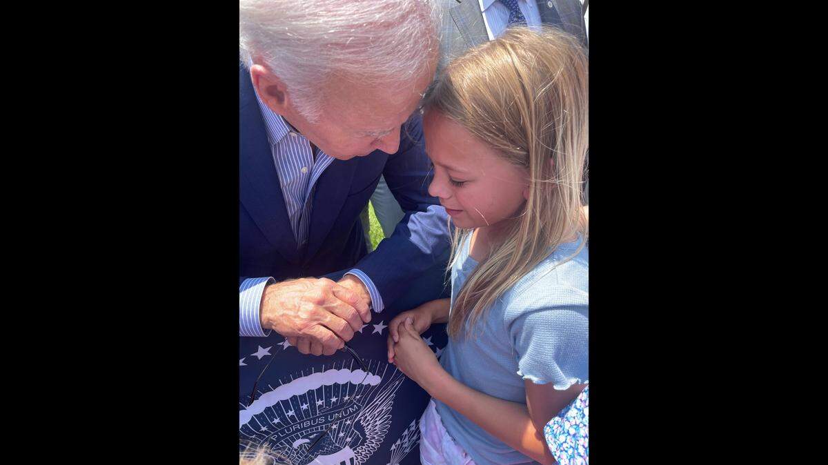 O, an 11-year-old transgender girl from Missouri meets with President Joe Biden at the White House.