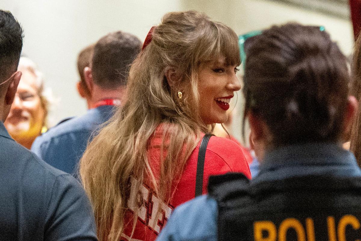Pop star Taylor Swift and singer Danielle Haim walks through a team hall to attend an NFL game between the Kansas City Chiefs and the Cincinnati Bengals on Sunday, Sept. 5, 2024 at GEHA Field at Arrowhead Stadium.