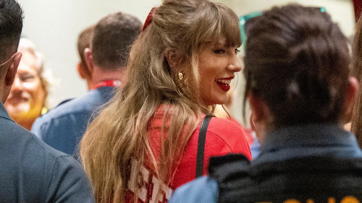 Pop star Taylor Swift and singer Danielle Haim walks through a team hall to attend an NFL game between the Kansas City Chiefs and the Cincinnati Bengals on Sunday, Sept. 15, 2024 at GEHA Field at Arrowhead Stadium.
