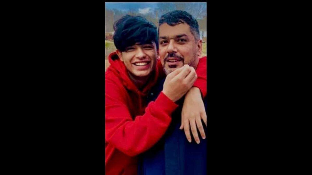 Rezwan Kohistani, 14, and his father Lemar Kohistani posed for a picture. The photo came as a part of Lemar Kohistani’s statement, where he expressed the family’s devastation over the death of Rezwan Kohistani and thanked community members and organizations providing support.