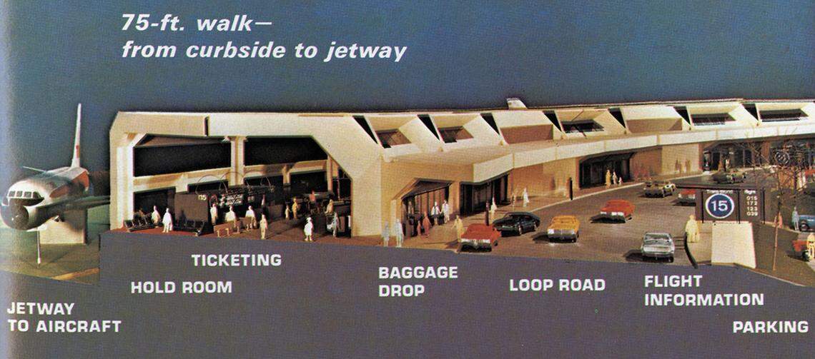 Notice: no security barriers in the original artist’s renderings of the terminals.