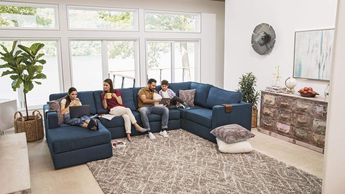 Lovesac’s Sactionals modular couch are washable and reconfigurable, and come in a variety of fabrics and colors.