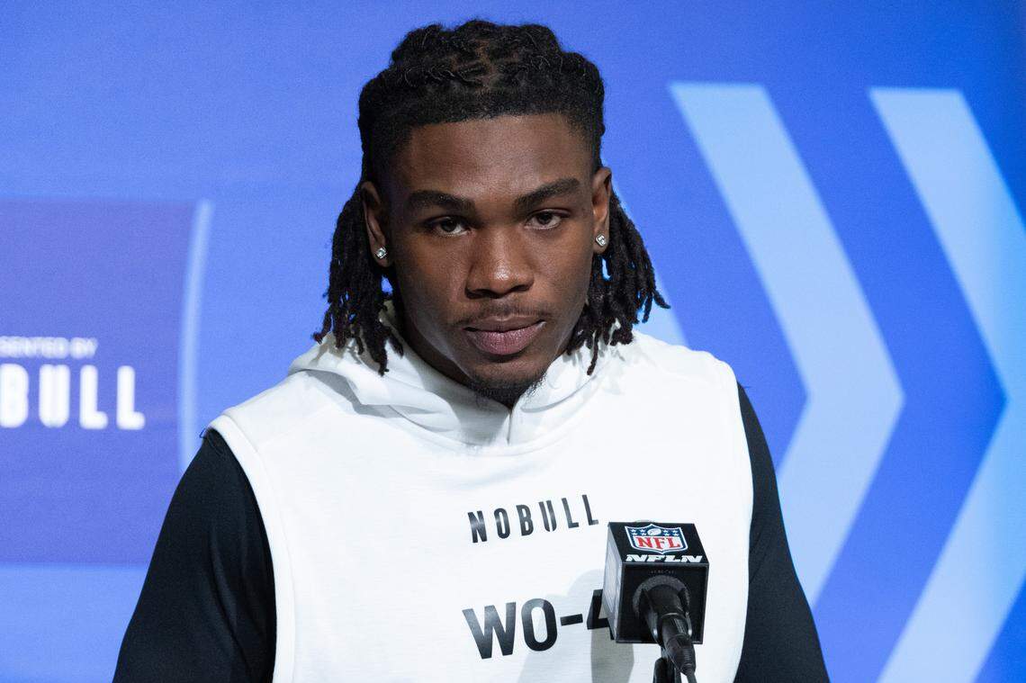 Wide receiver Rashee Rice, who played at SMU and took part in the NFL Combine last month in Indianapolis, is the Chiefs’ second-round selection in the 2023 NFL Draft in Kansas City.