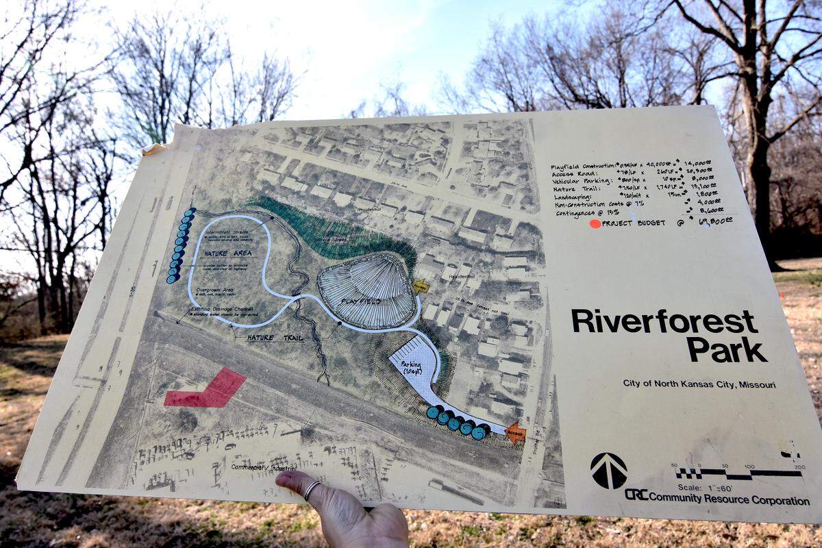 Nakahodo’s copy of the 1981 River Forest Park development plan.