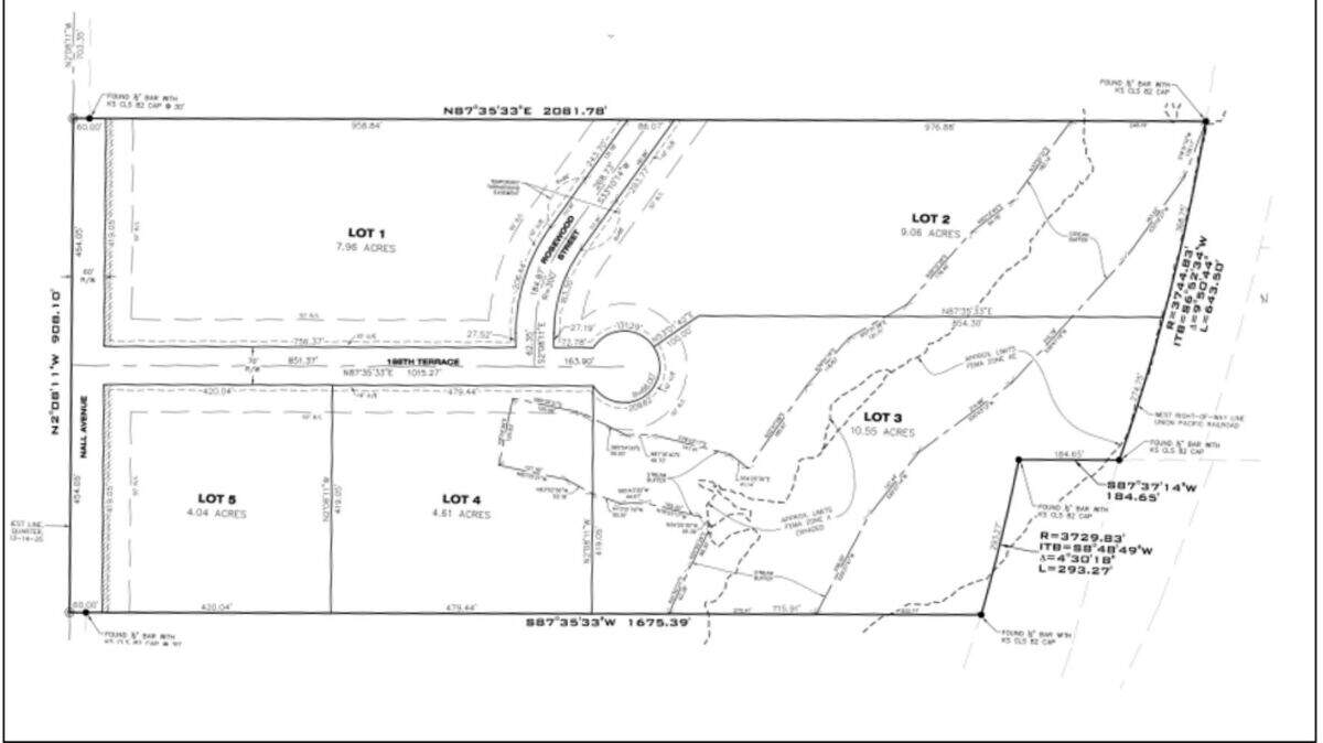 Rosewood Street would go from about the middle of the property to the northern edge, with the assumption that the northern property would be developed eventually.