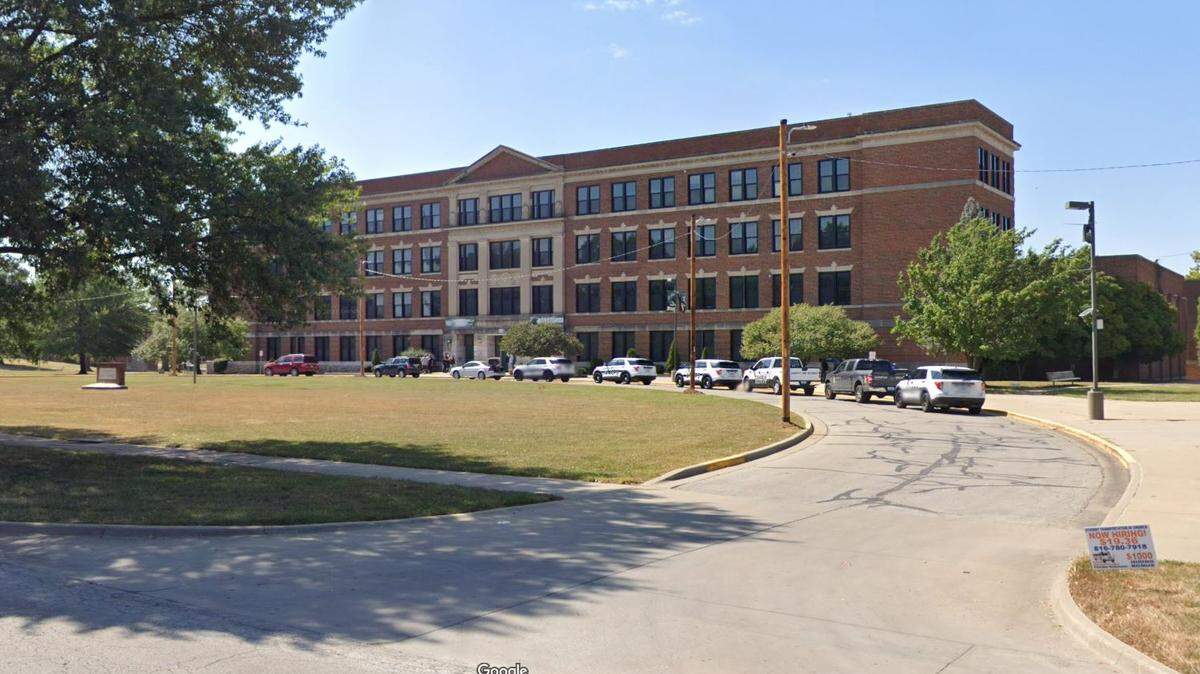No one was injured when gunfire erupted from two cars in front of Kansas City Public School’s East High School at 1924 Van Brunt Boulevard as summer school classes were dismissing for the day Thursday afternoon. The school went on temporary lockdown. Classes were being held Friday as scheduled, with extra security and trauma clinicians on hand for those who needed them. This Google Maps Street View image is from 2023.