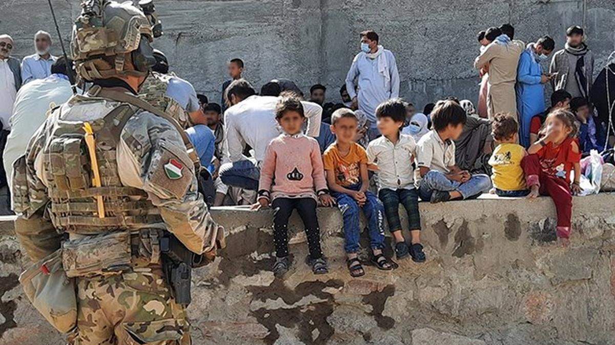 This photo, posted Aug. 31 to the Árpád Bertalan Special Purpose Brigade Facebook page, shows a scene from a rescue operation for Afghan allies and their families. Ohio veterans over the course of two weeks worked with Hungarian special forces to help them flee the country.