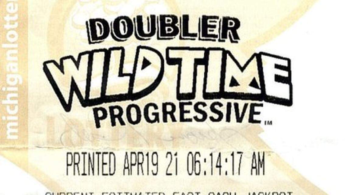 A Bay County, Michigan man won the $829,392 Doubler Wild Time Progressive Fast Cash jackpot after first winning $20 with a different lottery ticket, officials say.