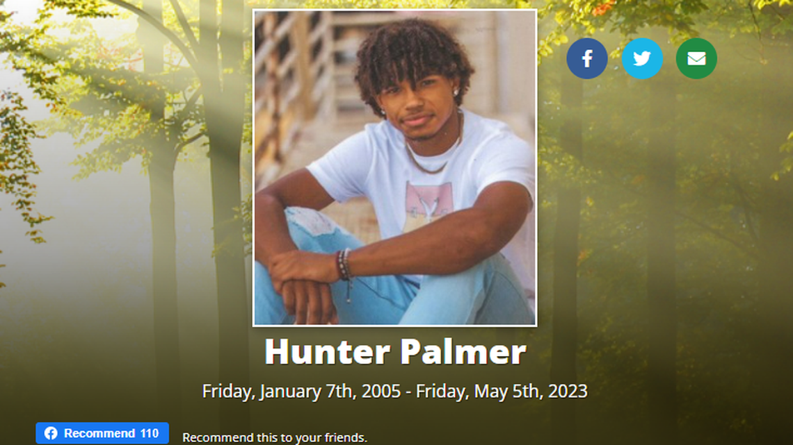 Hunter Palmer, 18, died after collapsing at track practice, reports say.