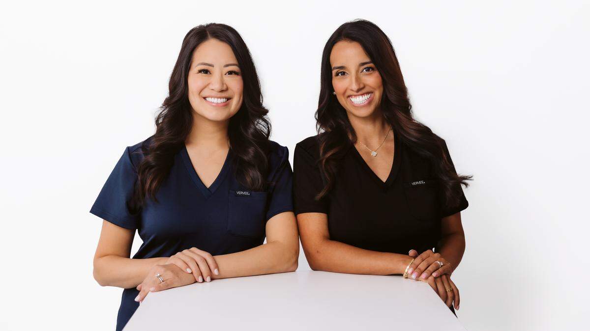 Kansas City physicians Christine Khong Tran and Melanie Camejo created Vervee Scrubs, a line of scrub uniforms designed for pregnant and postpartum women.