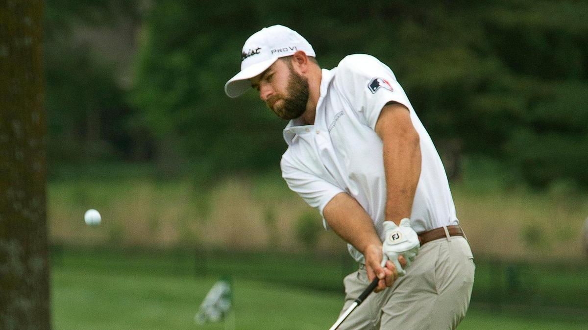 Cameron Young, shot onto the 6th green Sunday, May 23, 2021 during the final day of the Advent Health Golf Championship at Blue Hills Country Club in Kansas City.