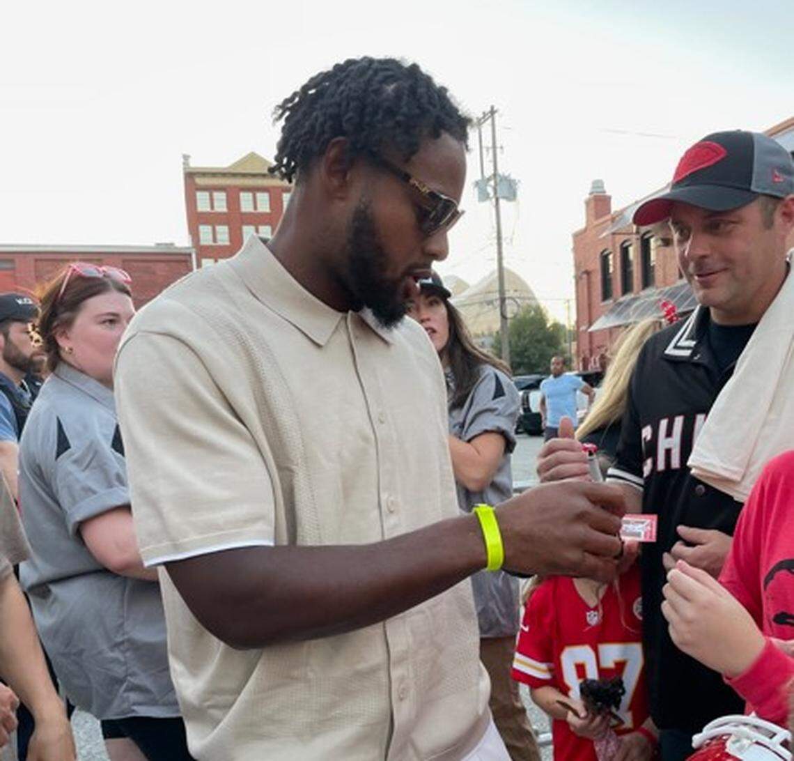 JuJu Smith-Schuster at Kelce Car Jam.