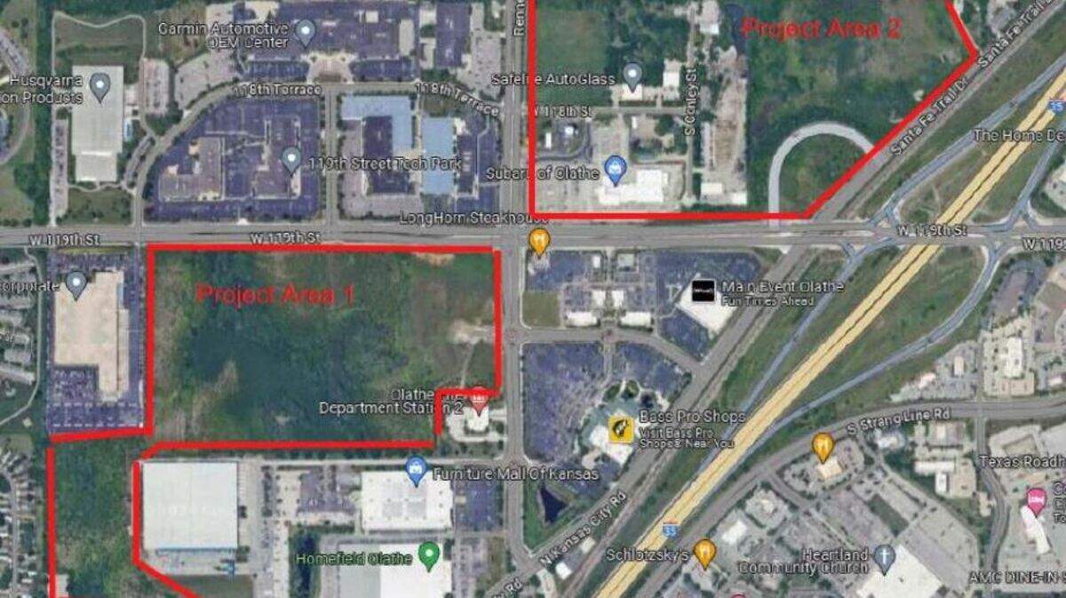 The Olathe City Council will consider creating a STAR bond district to provide state tax incentives to a project proposed at the southwest and northeast corners of 119th Street and Renner Boulevard. Plans include an amusement park and sports facility.