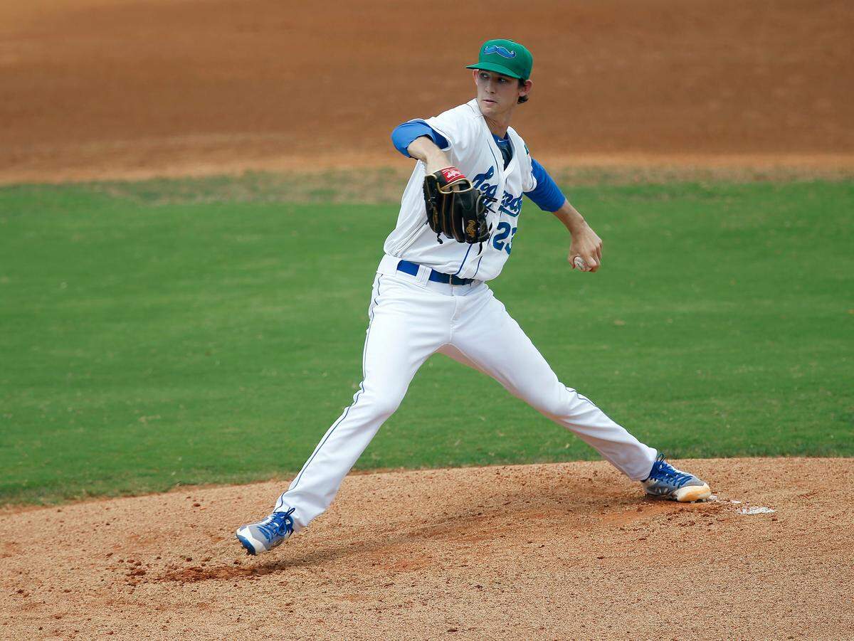 Lexington Legends starting pitcher Daniel Lynch delivered to the plate in the top of the second inning as the Lexington Legends played the Augusta GreenJackets Wednesday afternoon at Whitaker Bank Ballpark. The GreenJackets won 5-1.