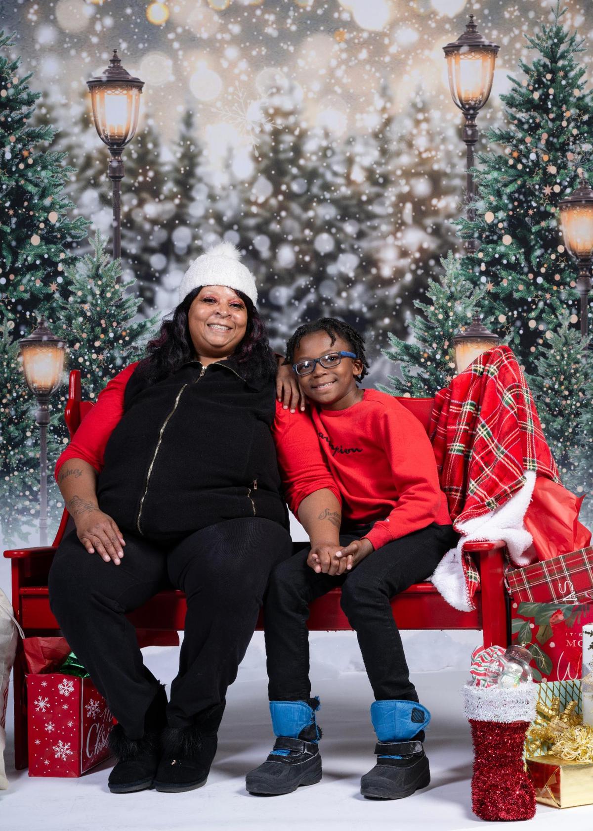 Shanita Gates and Terryion Gates at the Soul of Santa breakfast.