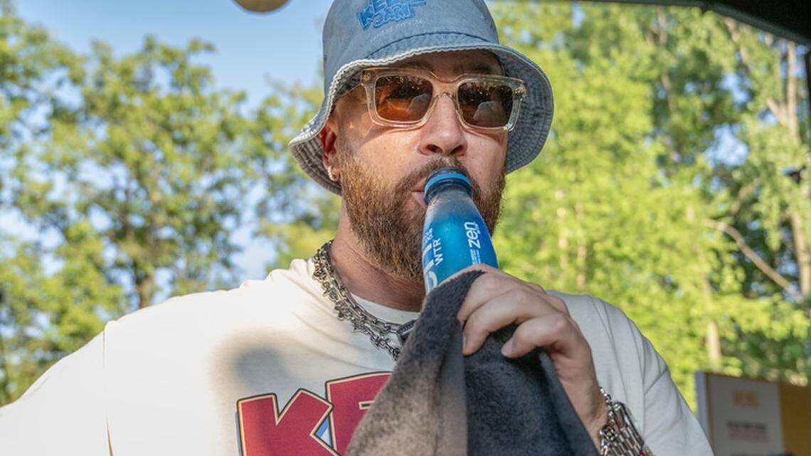 Travis Kelce was drinking ZenWTR at Kelce Jam