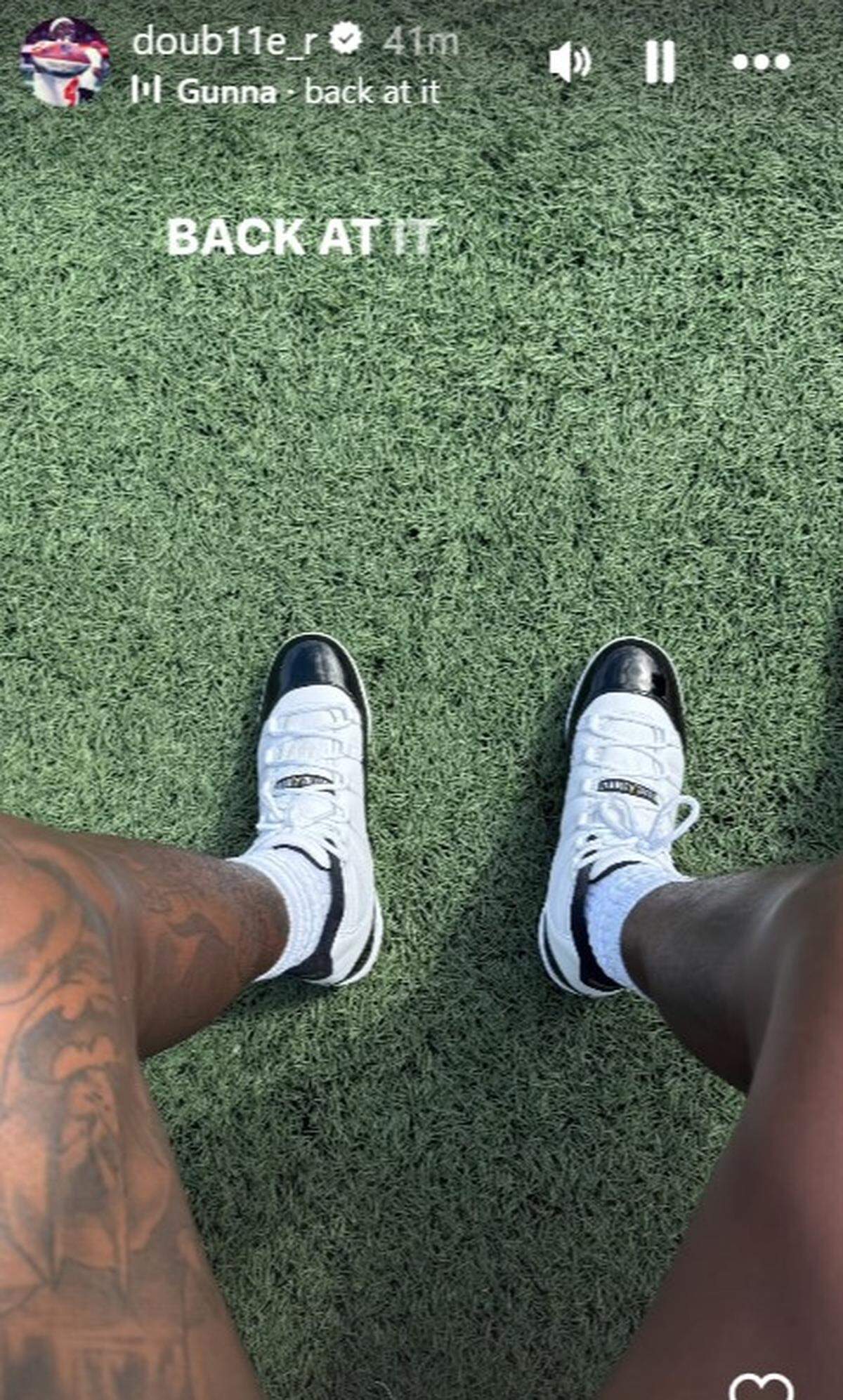 Chiefs receiver Rashee Rice shared this on his Instagram story.