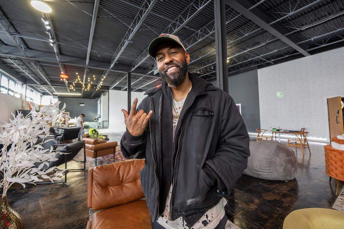 Joseph Macklin, founder of Distrkct, stands for a portrait inside the space at Agnes Arts on Tuesday, Nov.?25,?2025, in Kansas City.