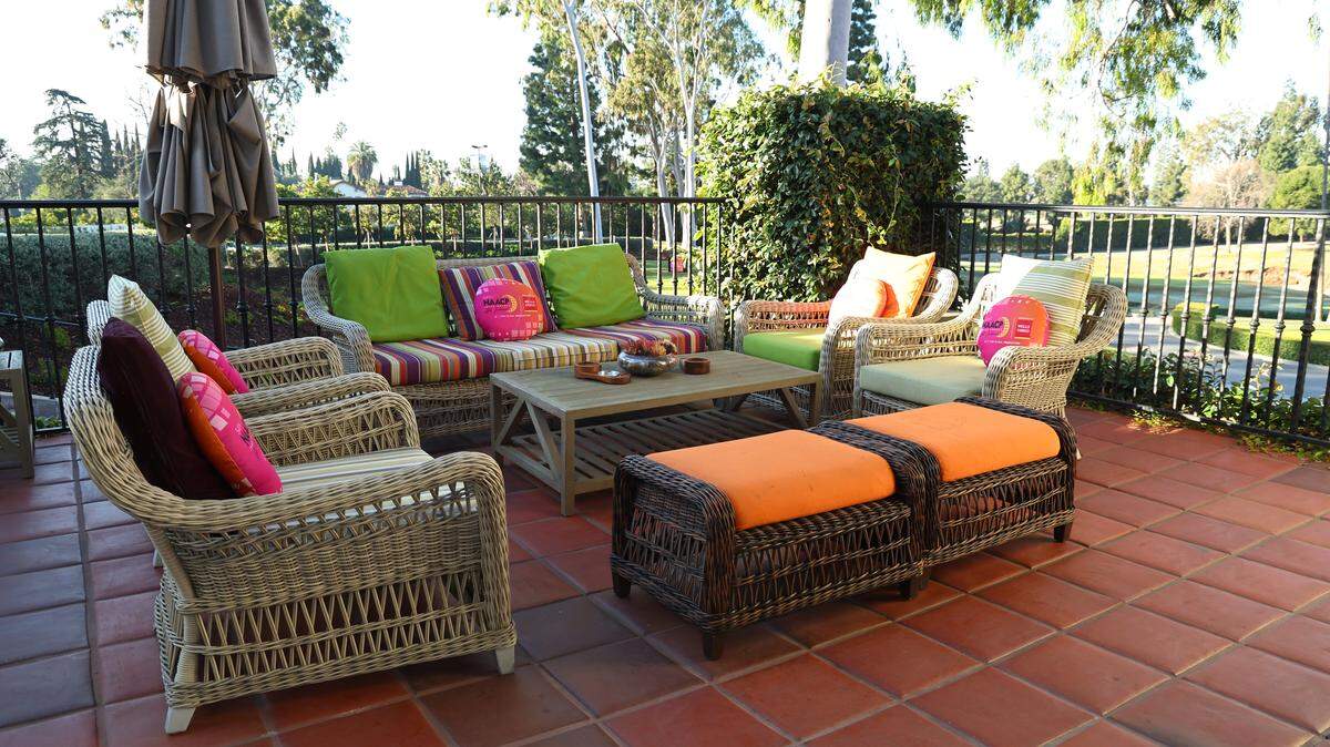 Colorful patio.