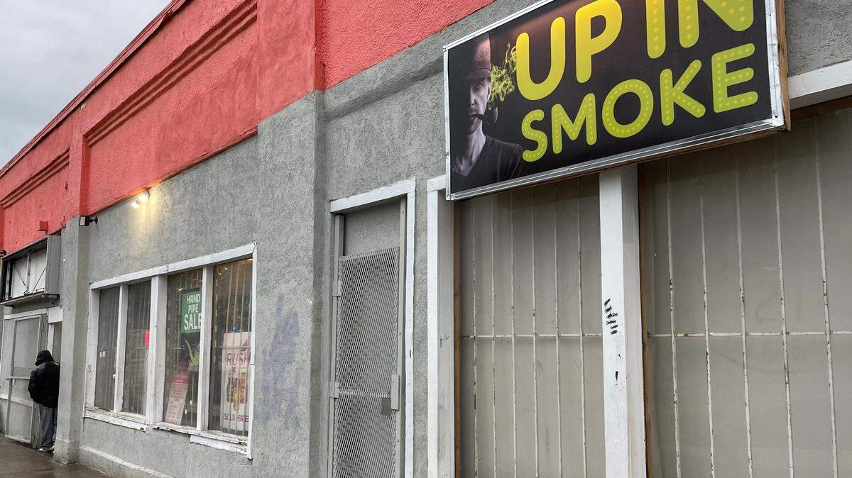 The city wants to shut down Up in Smoke, located at 3710 Independence Avenue, a smoke shop that is operating without a business license.