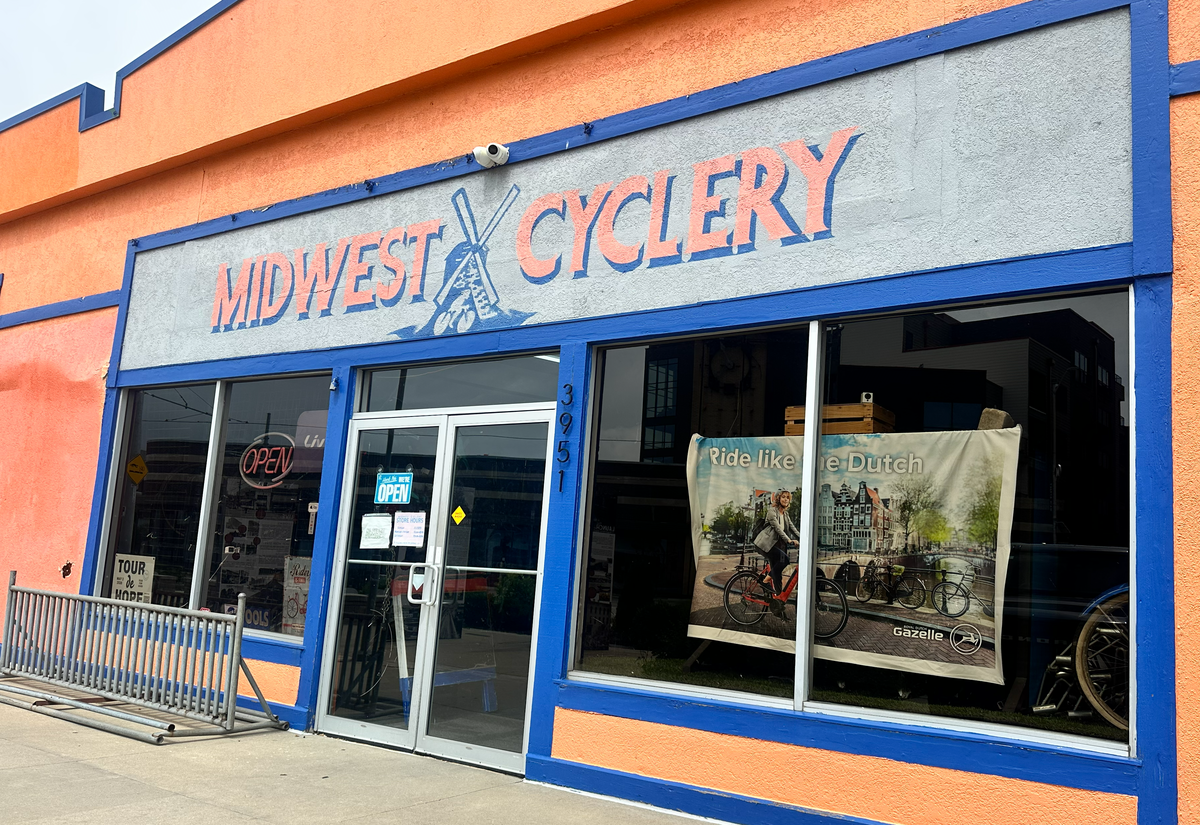 Midwest Cyclery is located off of Main Street in Westport. It opened in 1972 by two Dutch immigrants, and is now owned by the original founder’s daughter.