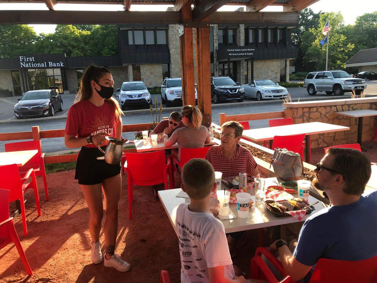 The new Taco Republic in Prairie Village features a large patio.