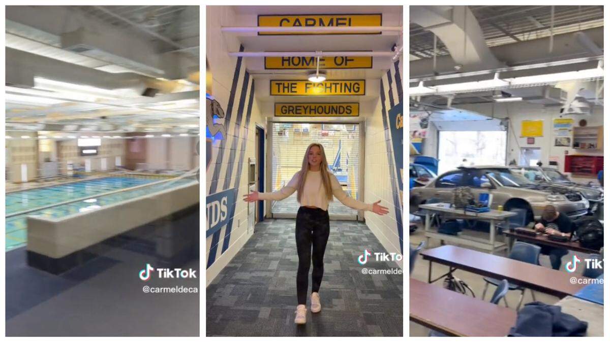 Viral TikTok videos show the size and amenities of Carmel High School in Indiana