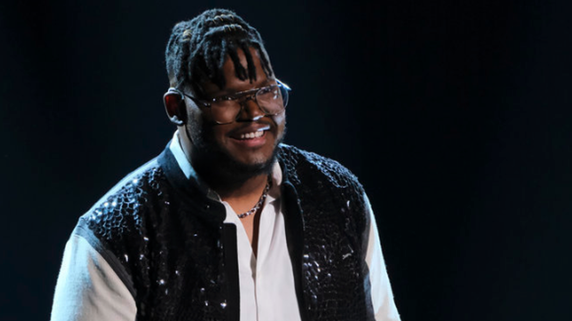 Justin Aaron, from Junction City, Kansas, performed “Break Every Chain on “The Voice” on Monday, Nov. 21.