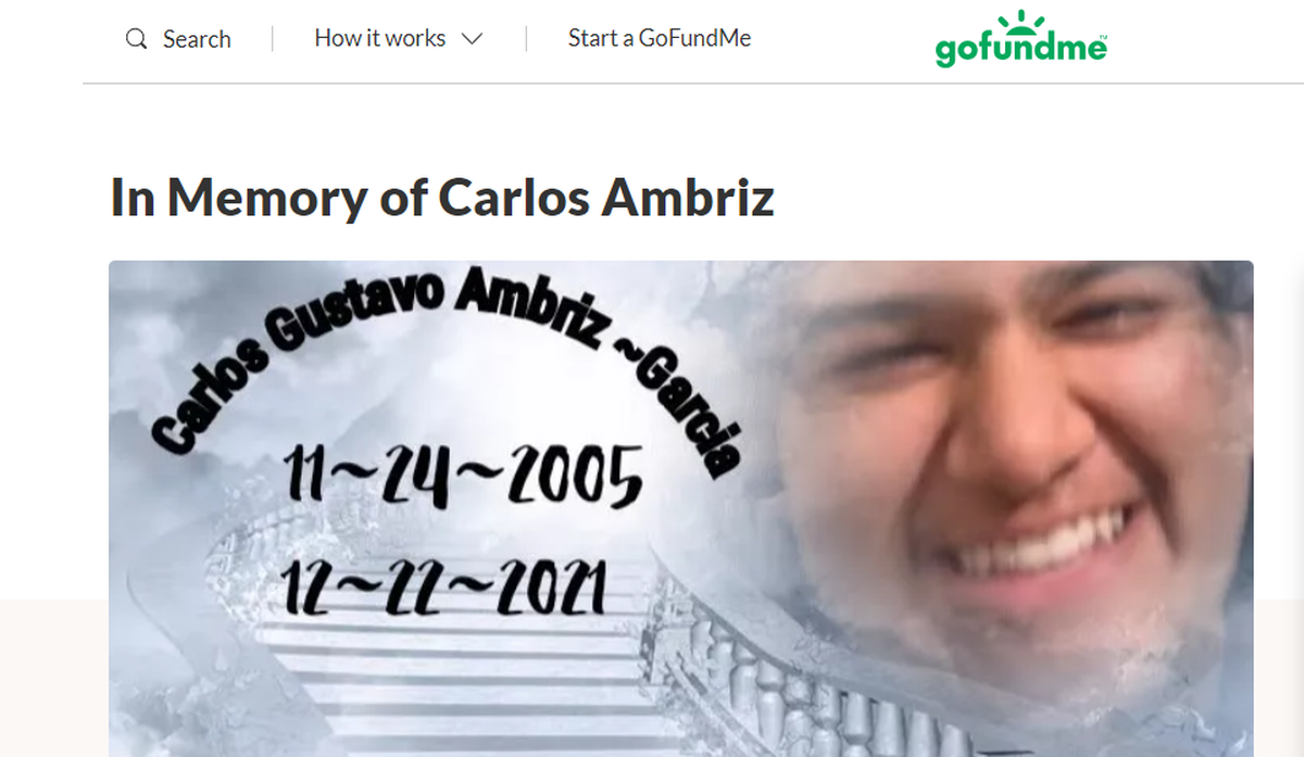 A GoFundMe has been created to help loved ones of 16-year-old Carlos Ambrozi, who was fatally shot on Dec. 22, 2021, in Kansas City, Kansas.