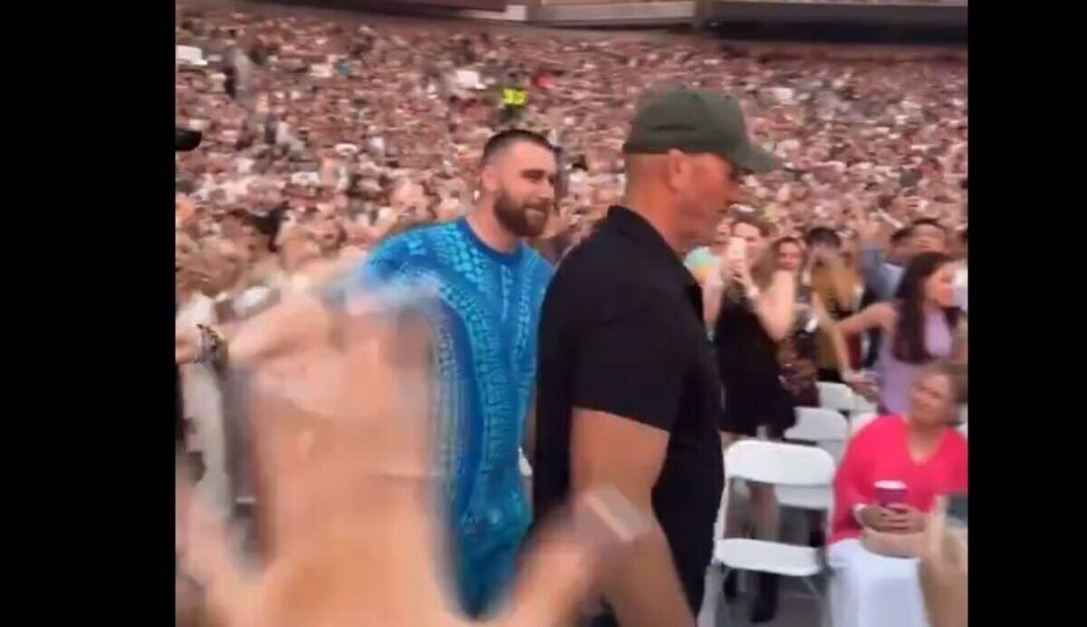Screaming fans greeted Chiefs tight end Travis Kelce at Taylor Swift’s show Friday in Sydney, Australia.