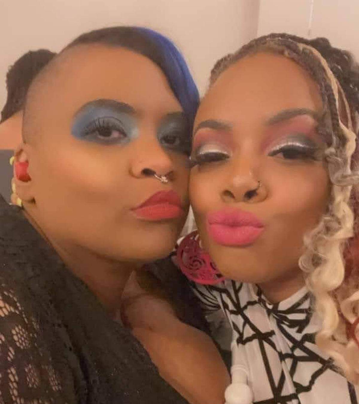 Patrice Mendoza (left) who performed under the name of Lola Loquacious with friend and fellow burlesque performer Erica Rose (right) know performs under the name Rose’ BuTae.