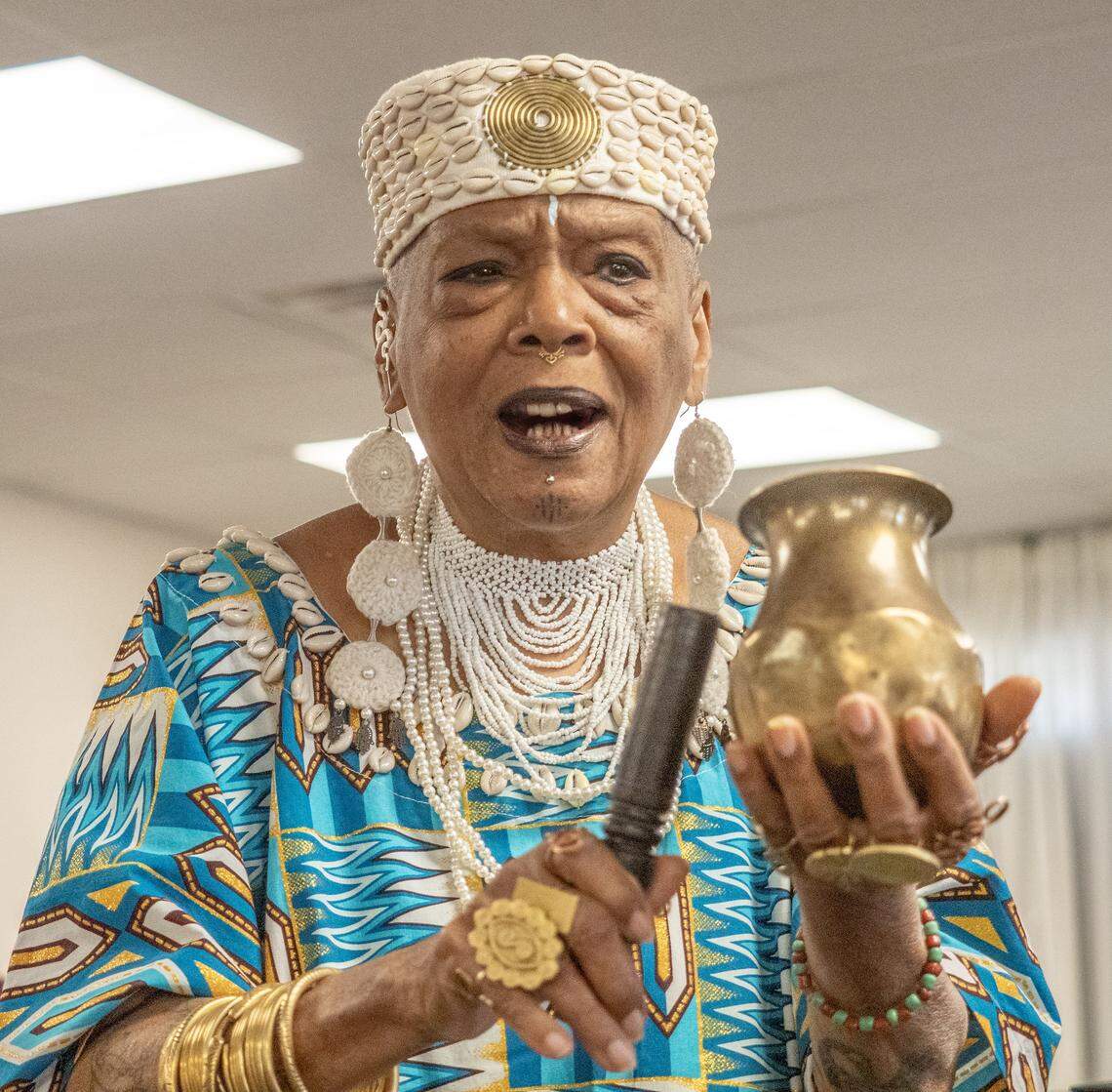 Charlotte O'Neal spoke at the National Black United Front on Sunday, November 2, 2025.