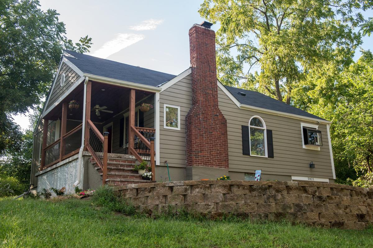Laurie Schwab purchased her house for $1 from city Land Bank in 2016. Now named the “Red Door Refuge”, Schwab plans to use the four-bedroom house as a transitional place for the homeless.
