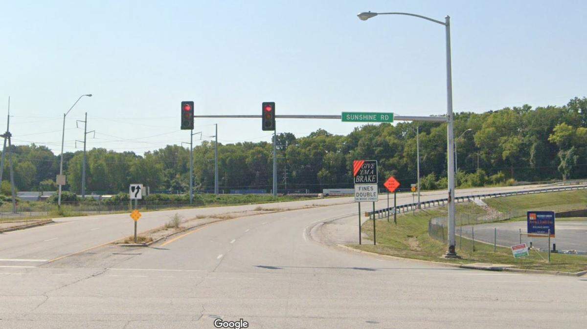 The bridge that carries the southbound lanes of Kansas 5 highway over the Union Pacific Railroad tracks in the Fairfax Industrial District of Kansas City, Kansas., was closed after inspectors determined it to be unsafe. The southbound lanes of K-5 is closed between Sunshine Road and 10th Street. This Google Maps Street View image is from September.