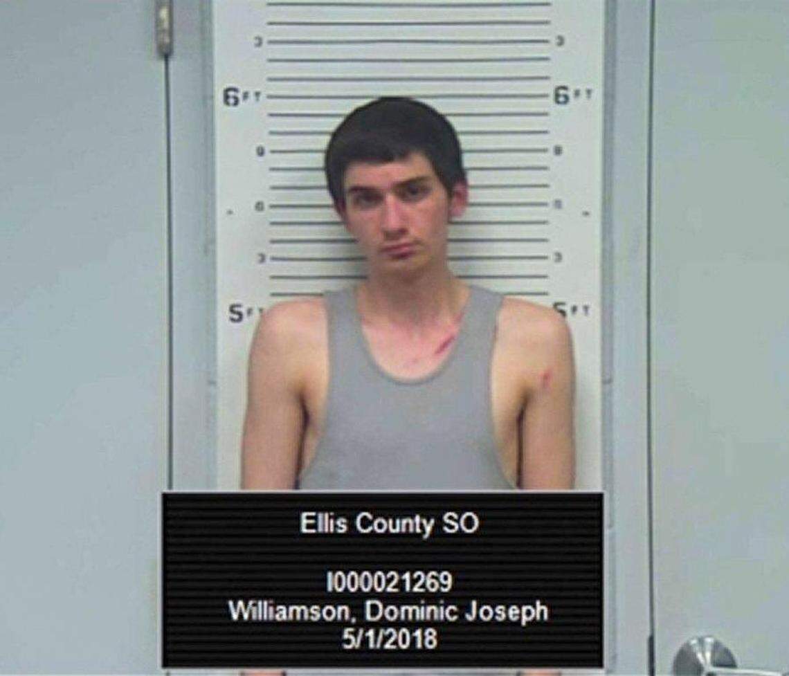Dominic Williamson was booked into the Ellis County, Kansas, jail in 2018.