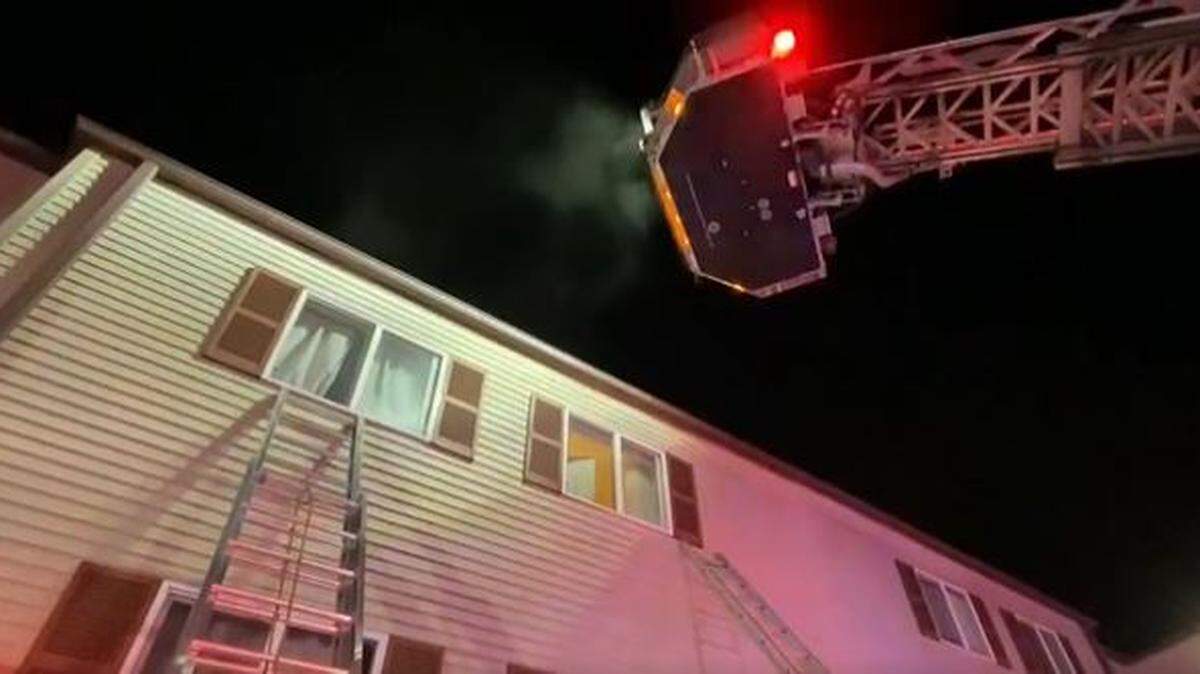 Two children and two adults were rescued from a fire in an apartment complex early Sunday, April 3, 2022, at Millbrooke Apartments near East Cedar and South Water streets in Olathe.