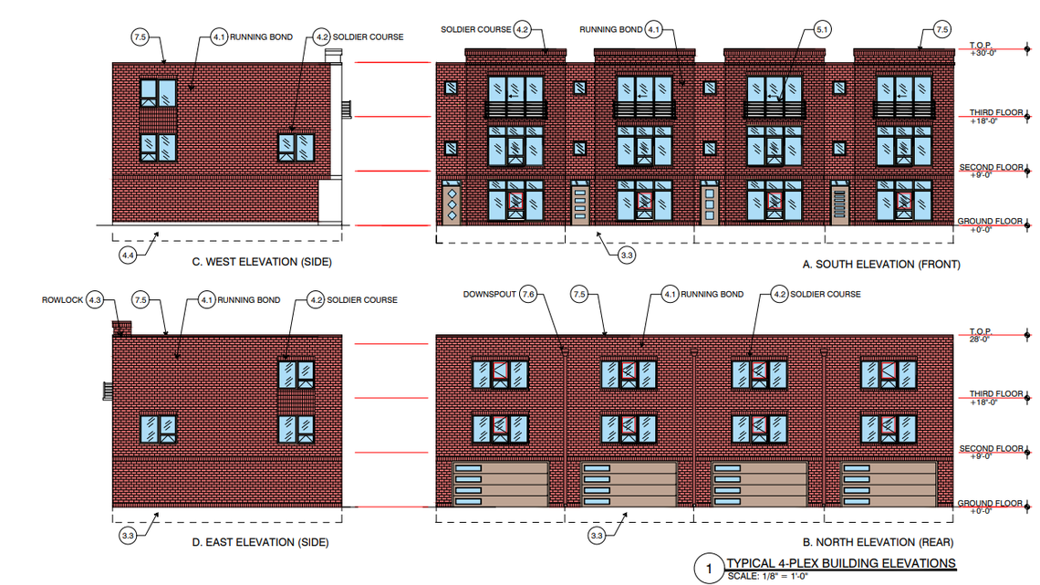 IronDoor Development has proposed redeveloping about 17 acres between Holmes Road, Campbell Street, East 115th Street and East 117th Street, with a mix of single-family houses, duplexes and four-unit townhomes after developers bought up most of the properties on the block in recent years.