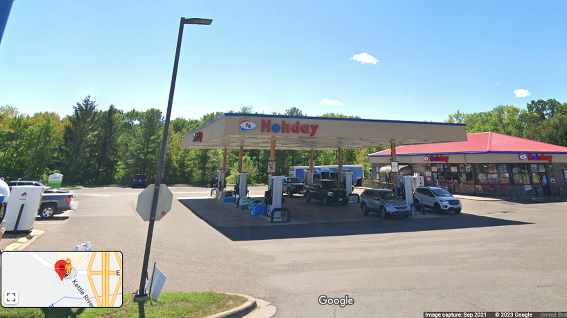 A woman was run over and killed outside Holiday gas station in Wyoming, Minnesota, cops say.